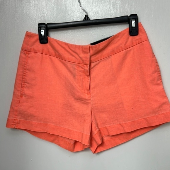 APT. 9 Linen shorts, Orange colored, 4 pockets Has slits on sides,  size 4 - Picture 1 of 9